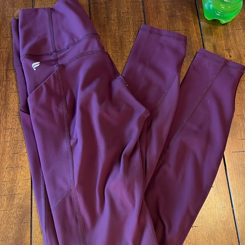 Like New Fabletics Leggings Maroon